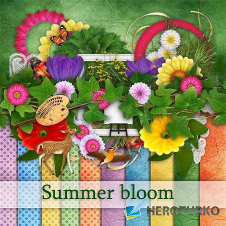 Прекрасный летний скрап-комплект - Цветущие летом