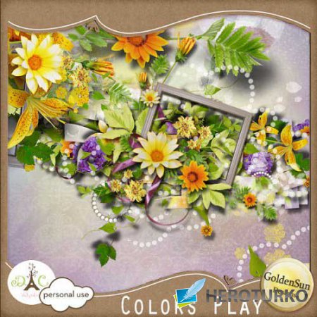 Цветочный скрап-набор - Игра цвета